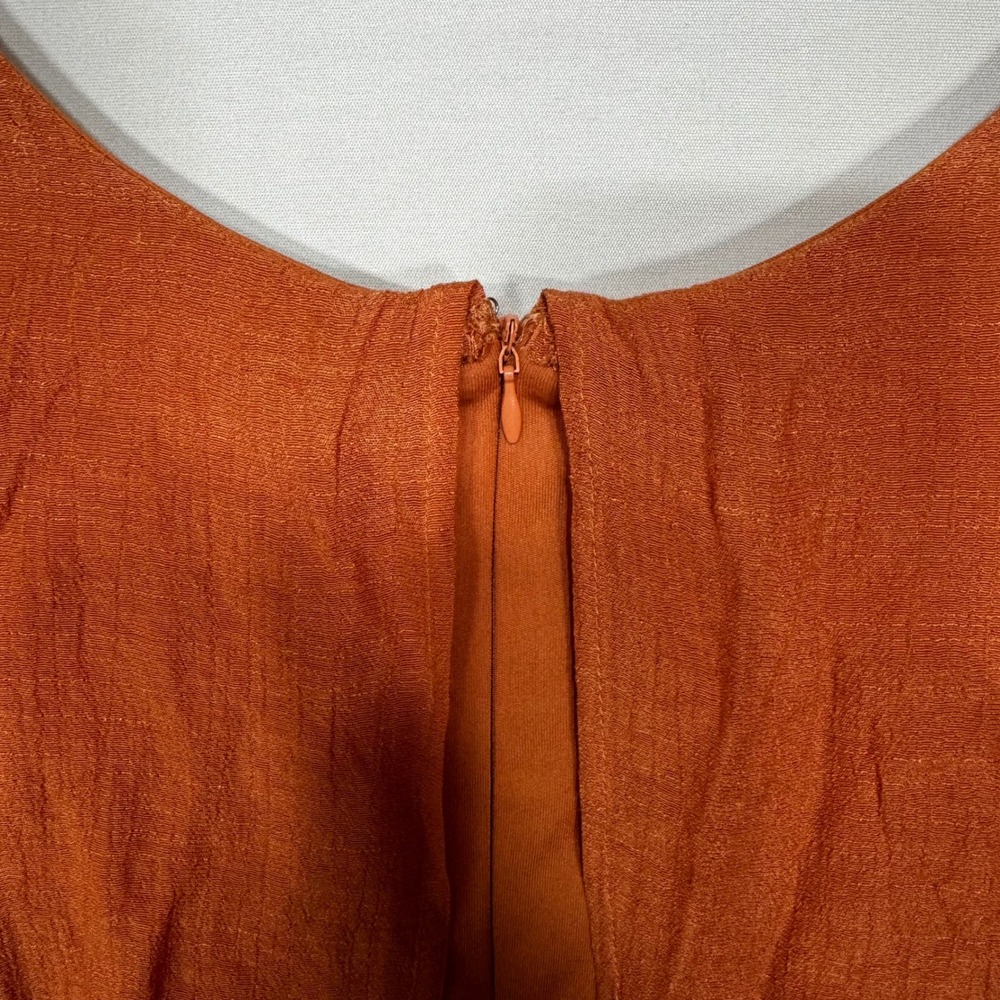 Naif Jumpsuit Womens XL Orange Layered Spaghetti Strap Wide Leg - Picture 7 of 8